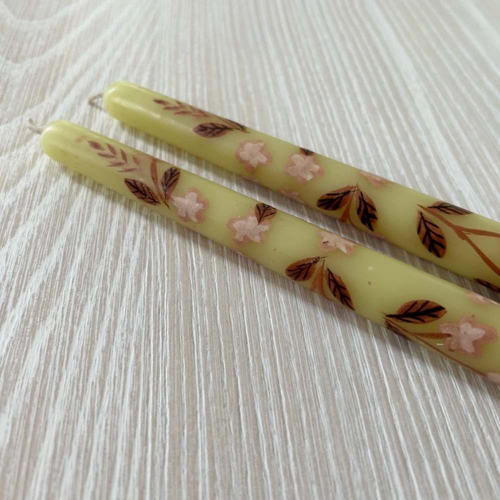 Anthropologie Hand Painted 12” Taper Candles - Picture 4 of 7